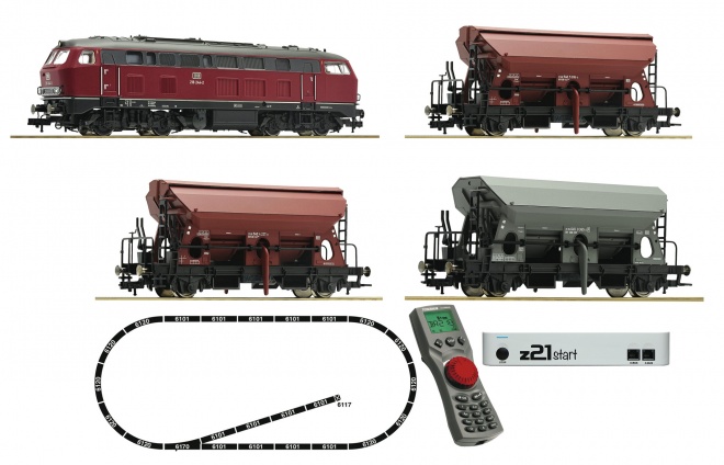 Digital Starter Set: BR 218 and freight train<br /><a href='images/pictures/Fleischmann/Fleischmann-631681.jpg' target='_blank'>Full size image</a>